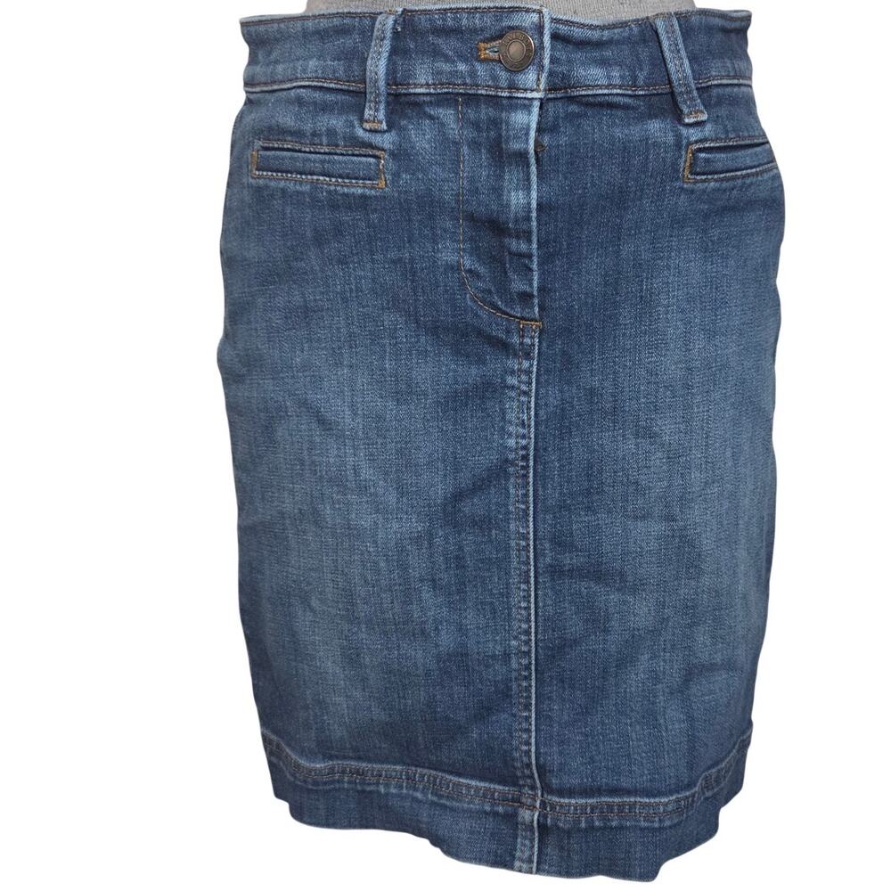 Talbots Denim Jean Cotton Blend Skirt Size 2 Petite